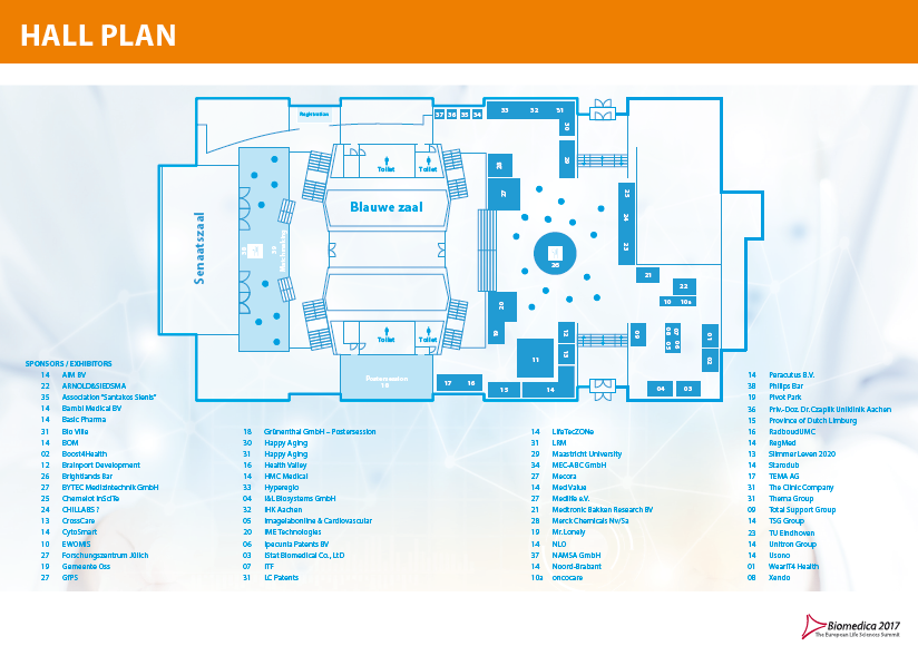Hallenplan Biomedica 2017
